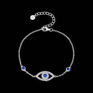 Charm Armband Silber aus 925 silber armband mit blauen Nazar